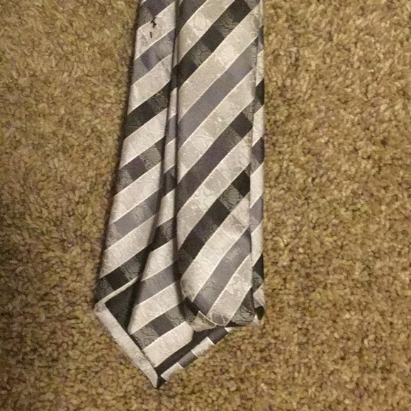 Black white mens necktie - Picture 2 of 2